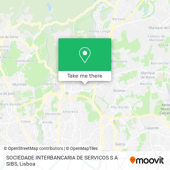 SOCIEDADE INTERBANCARIA DE SERVICOS S A SIBS map