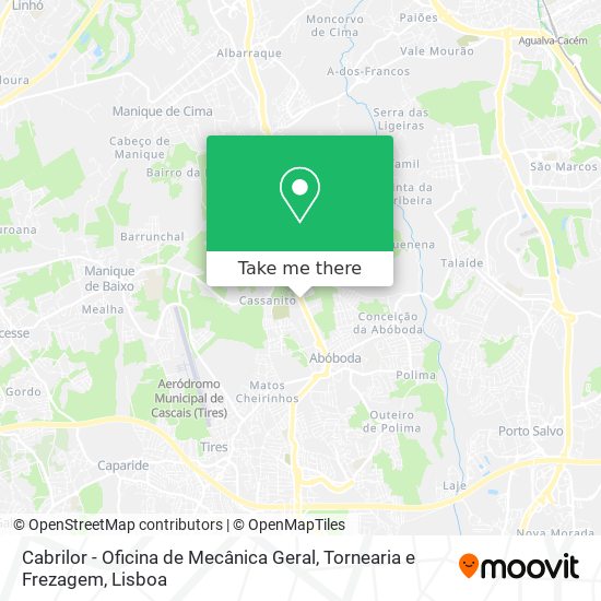 Cabrilor - Oficina de Mecânica Geral, Tornearia e Frezagem map