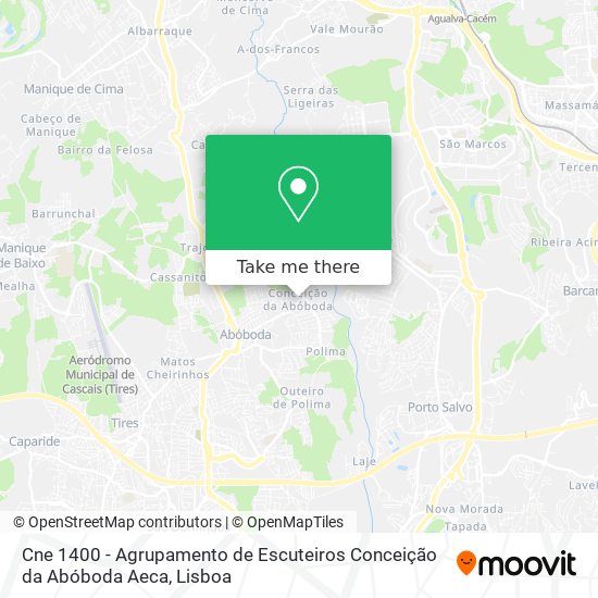 Cne 1400 - Agrupamento de Escuteiros Conceição da Abóboda Aeca map