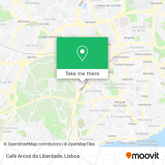 Café Arcos da Liberdade map