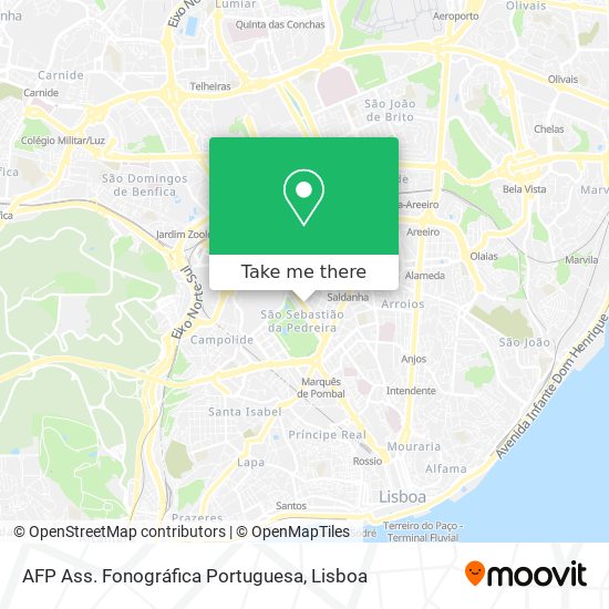 AFP Ass. Fonográfica Portuguesa map