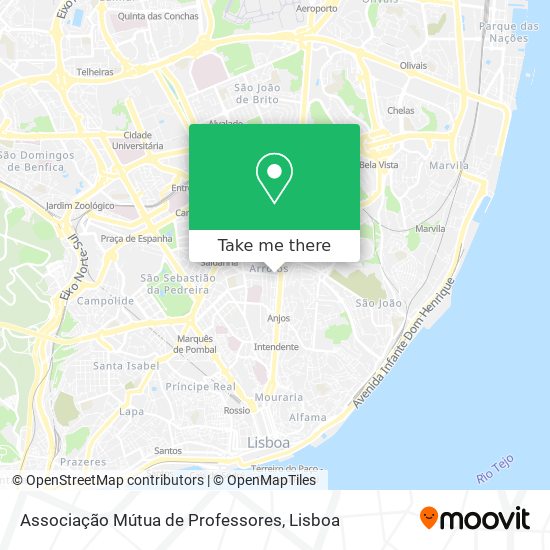 Associação Mútua de Professores map