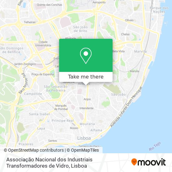 Associação Nacional dos Industriais Transformadores de Vidro map