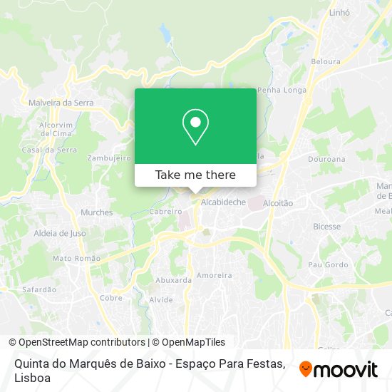 Quinta do Marquês de Baixo - Espaço Para Festas mapa
