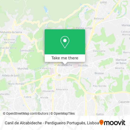 Canil de Alcabideche - Perdigueiro Português map