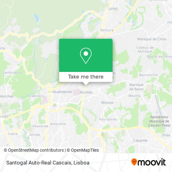 Santogal Auto-Real Cascais mapa