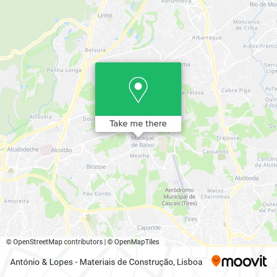 António & Lopes - Materiais de Construção map