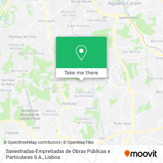 Sanestradas-Empreitadas de Obras Públicas e Particulares S.A. mapa