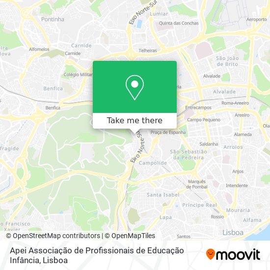 Apei Associação de Profissionais de Educação Infância mapa