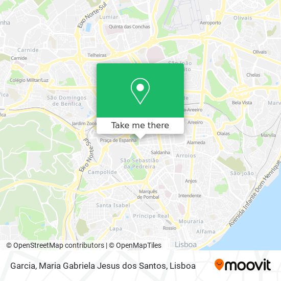 Garcia, Maria Gabriela Jesus dos Santos mapa