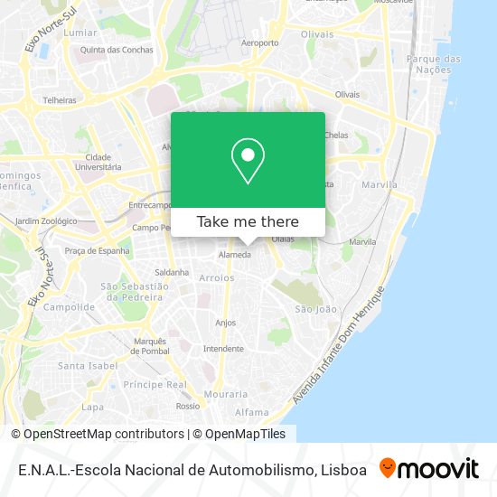 E.N.A.L.-Escola Nacional de Automobilismo mapa