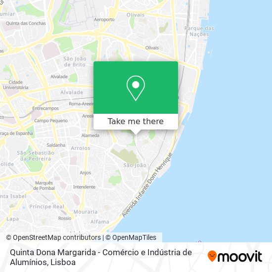 Quinta Dona Margarida - Comércio e Indústria de Alumínios map