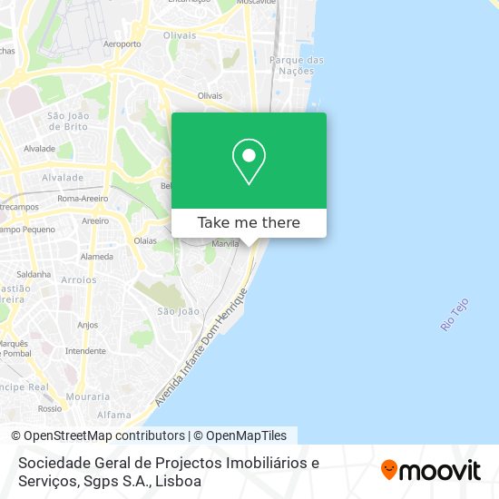 Sociedade Geral de Projectos Imobiliários e Serviços, Sgps S.A. map