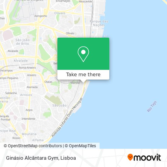 Ginásio Alcântara Gym mapa