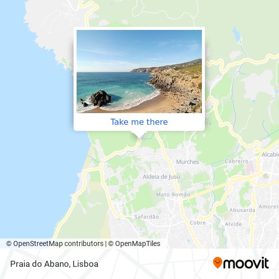 Praia do Abano mapa