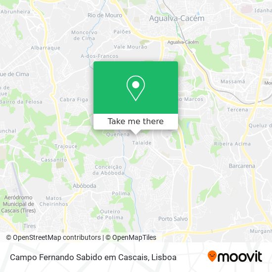 Campo Fernando Sabido em Cascais mapa