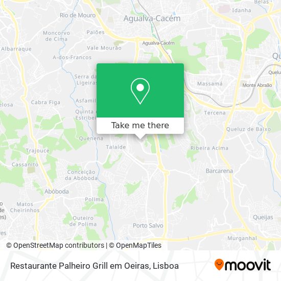 Restaurante Palheiro Grill em Oeiras mapa