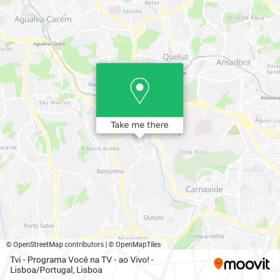 Tvi - Programa Você na TV - ao Vivo! - Lisboa / Portugal map