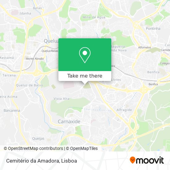 Cemitério da Amadora mapa
