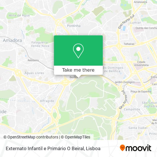 Externato Infantil e Primário O Beiral mapa
