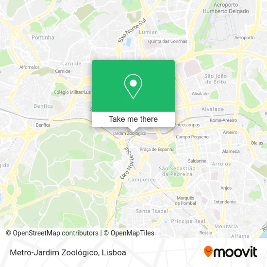 Metro-Jardim Zoológico map