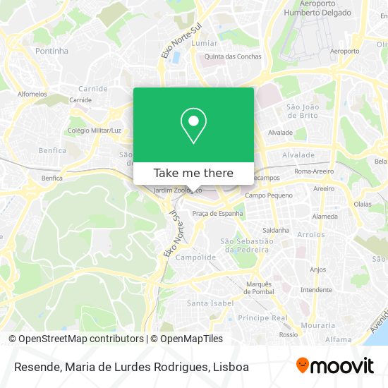 Resende, Maria de Lurdes Rodrigues mapa