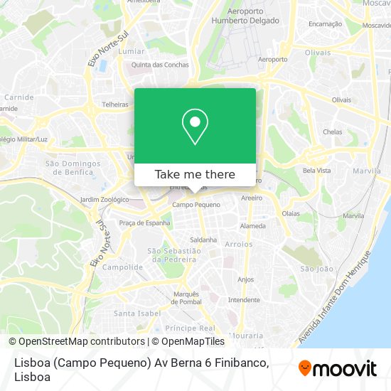 Lisboa (Campo Pequeno) Av Berna 6 Finibanco mapa