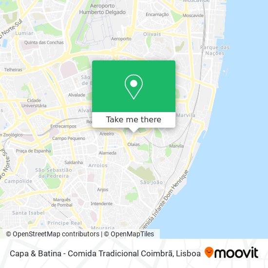 Capa & Batina - Comida Tradicional Coimbrã map