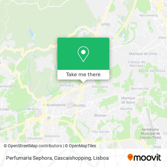 Perfumaria Sephora, Cascaishopping map