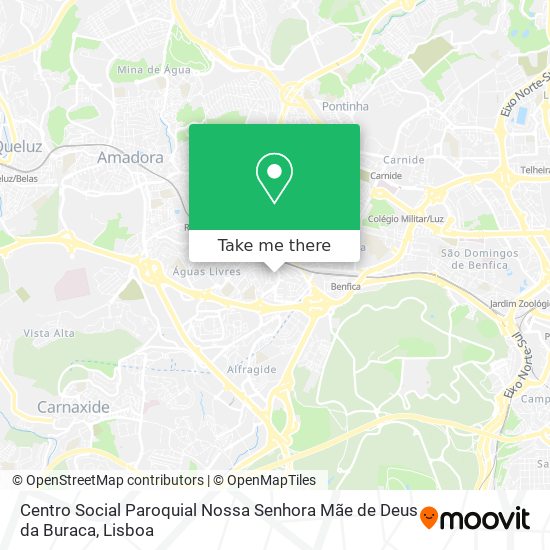 Centro Social Paroquial Nossa Senhora Mãe de Deus da Buraca mapa