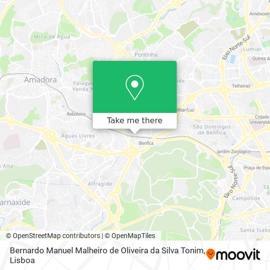 Bernardo Manuel Malheiro de Oliveira da Silva Tonim mapa