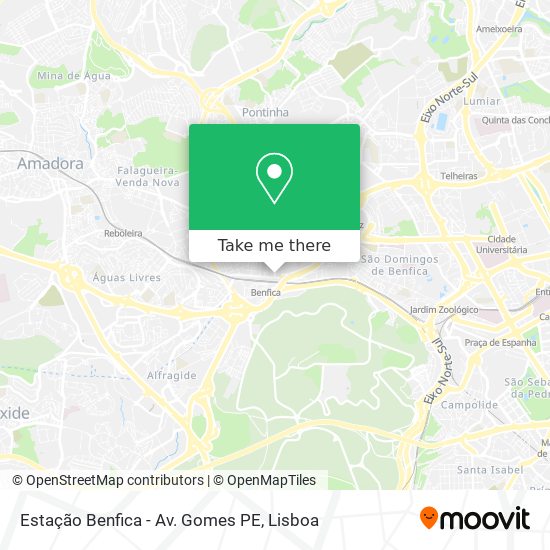 Estação Benfica - Av. Gomes PE map