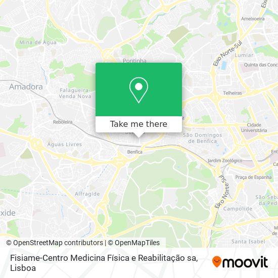 Fisiame-Centro Medicina Física e Reabilitação sa map