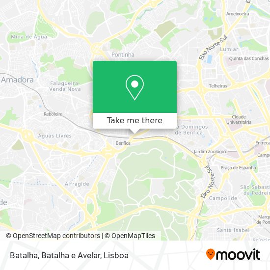 Batalha, Batalha e Avelar map