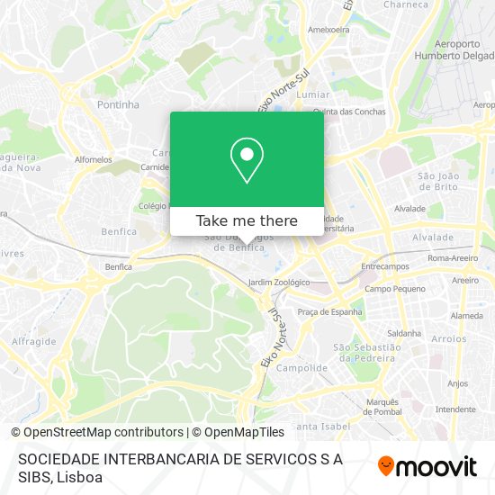 SOCIEDADE INTERBANCARIA DE SERVICOS S A SIBS map