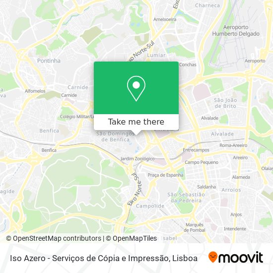 Iso Azero - Serviços de Cópia e Impressão mapa