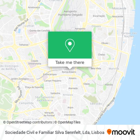 Sociedade Civil e Familiar Silva Sennfelt, Lda mapa