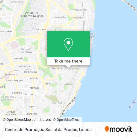 Centro de Promoção Social da Prodac mapa