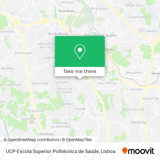 UCP-Escola Superior Politécnica de Saúde map