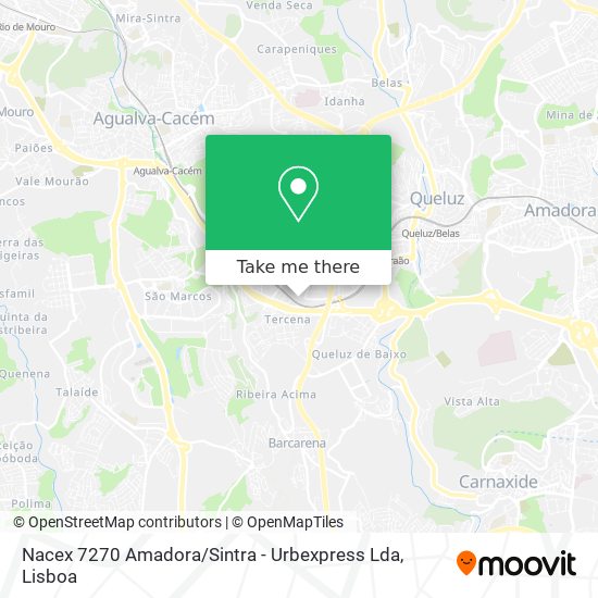 Nacex 7270 Amadora / Sintra - Urbexpress Lda mapa