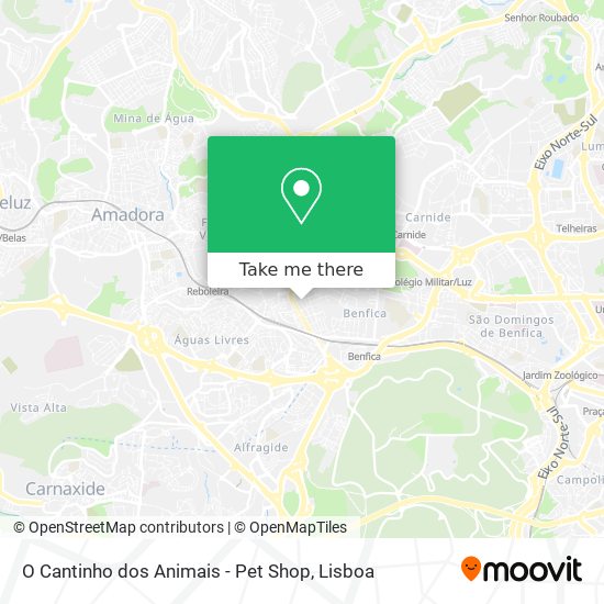 O Cantinho dos Animais - Pet Shop map
