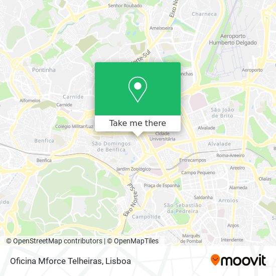 Oficina Mforce Telheiras mapa