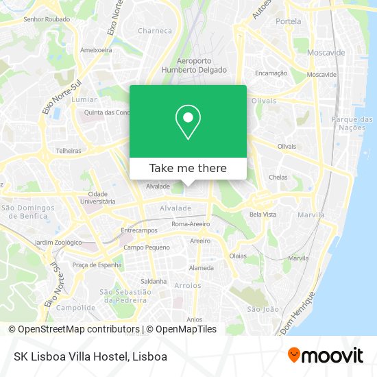 SK Lisboa Villa Hostel map