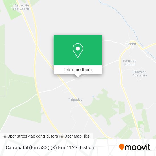 Carrapatal (Em 533) (X) Em 1127 mapa