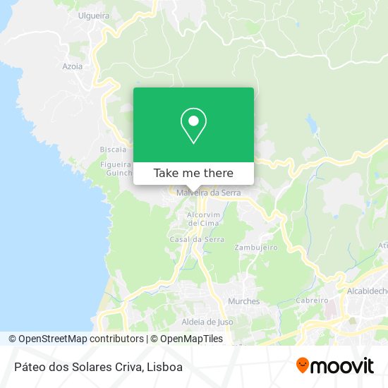 Páteo dos Solares Criva mapa