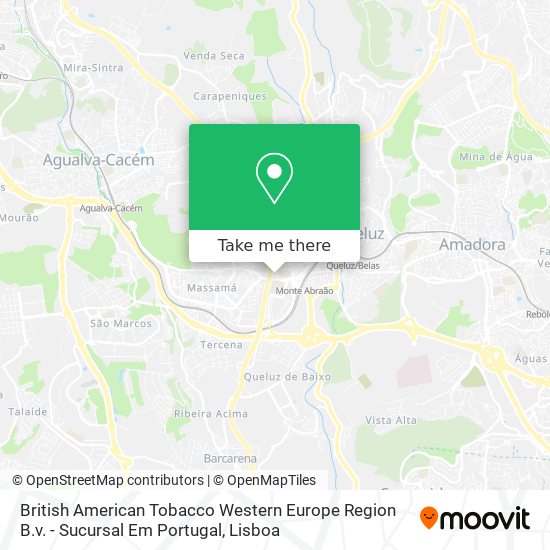 British American Tobacco Western Europe Region B.v. - Sucursal Em Portugal map