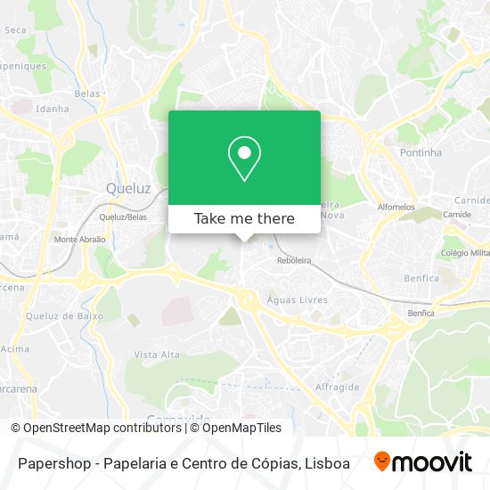Papershop - Papelaria e Centro de Cópias map