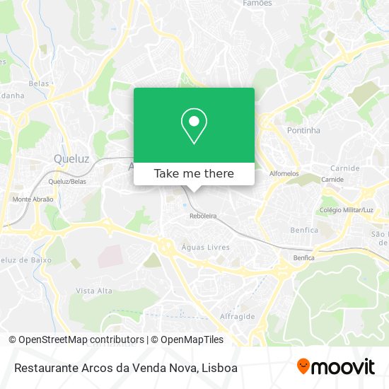 Restaurante Arcos da Venda Nova mapa