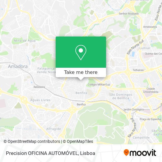 Precision OFICINA AUTOMÓVEL mapa