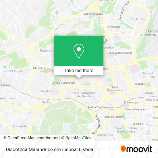 Discoteca Malandrice em Lisboa map